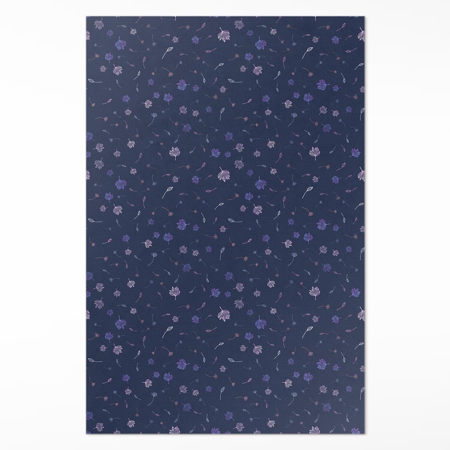 Tapis de sol vinyle 80x120 cm Floorart imprimé petites fleurs pour cuisine et salon