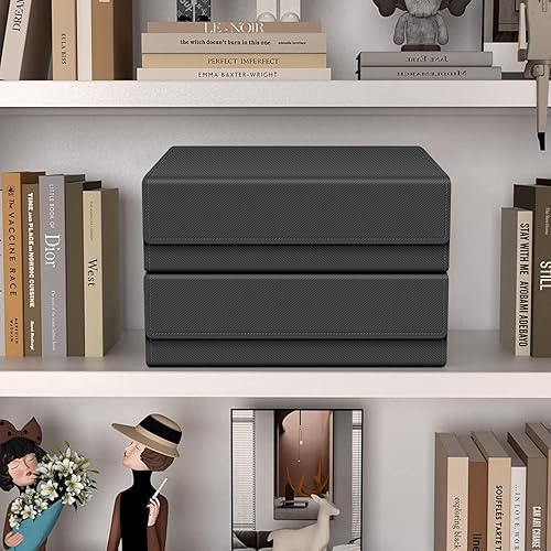 Miniatura 7 de Kitoyz Más de 1800 cajas de almacenamiento de tarjetas comerciales, cajas de cubierta de tarjetas de cierre magnético, caja de tarjetas de cuero PU