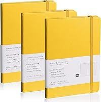 Vista 1 de Cuaderno rayado para diario, 160 páginas, tamaño mediano de 5.7 x 8 pulgadas, papel grueso de 2.95 oz/yd² (100 g/m²), tapa dura, paquete de 3