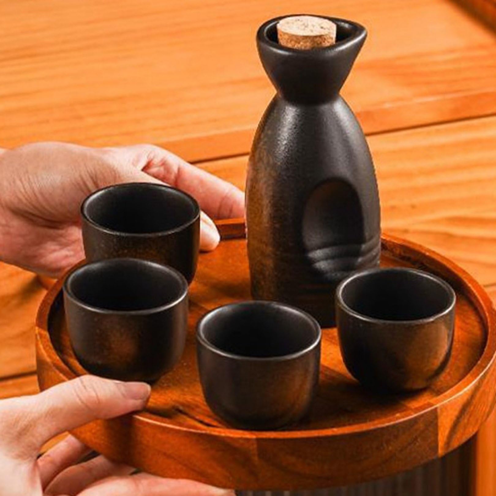 Amazon.co.jp: 徳利 酒器 セット 5個セット 徳利1個 お猪口4個