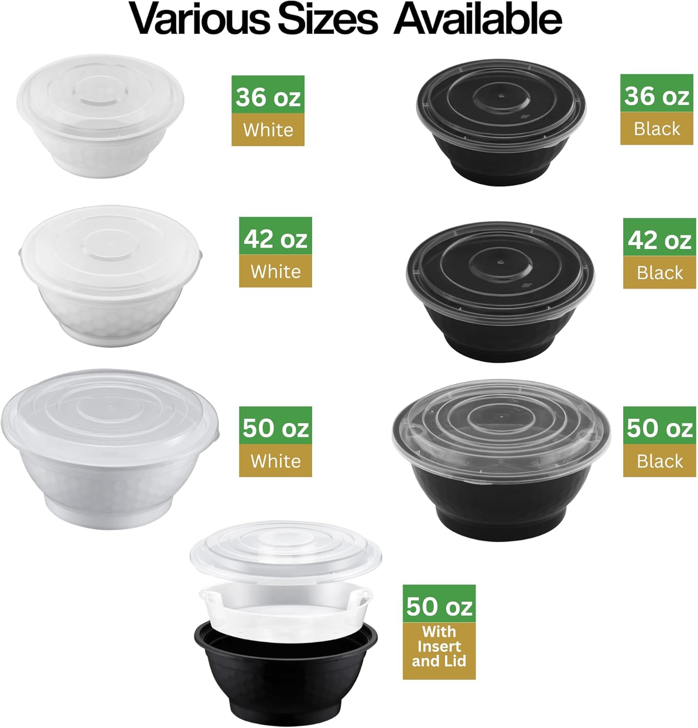 Disposable Noodle Bowls with Lids – 50 oz Microwaveable Ramen & Soup Containers, Leak-Resistant, BPA-Free, Stackable Food Storage for Restaurants & Takeout – 120 Sets, White