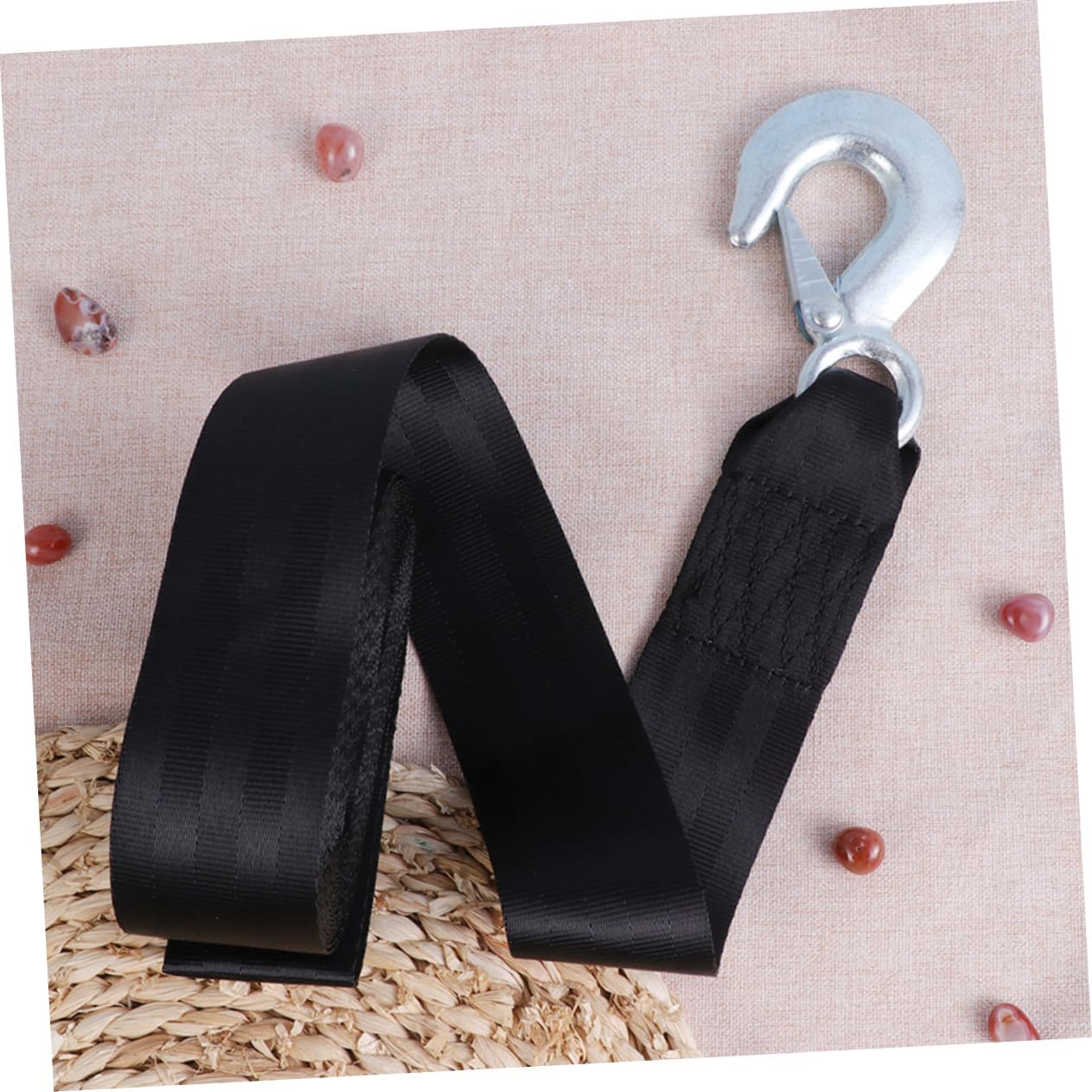 Marine Winch Strap with Hook 1.5 Ton Capacity 4.7cm Wide Heavy Duty for Boat Trailer Towing and Recovery