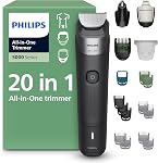 Philips Multigroom 3000 Series All-in-One 13-Piece Trimmer - Shaver and Clipper for Face, Head & Details, Self-sharpening Metal Blades, 8 Length Settings, Model MG3939/18