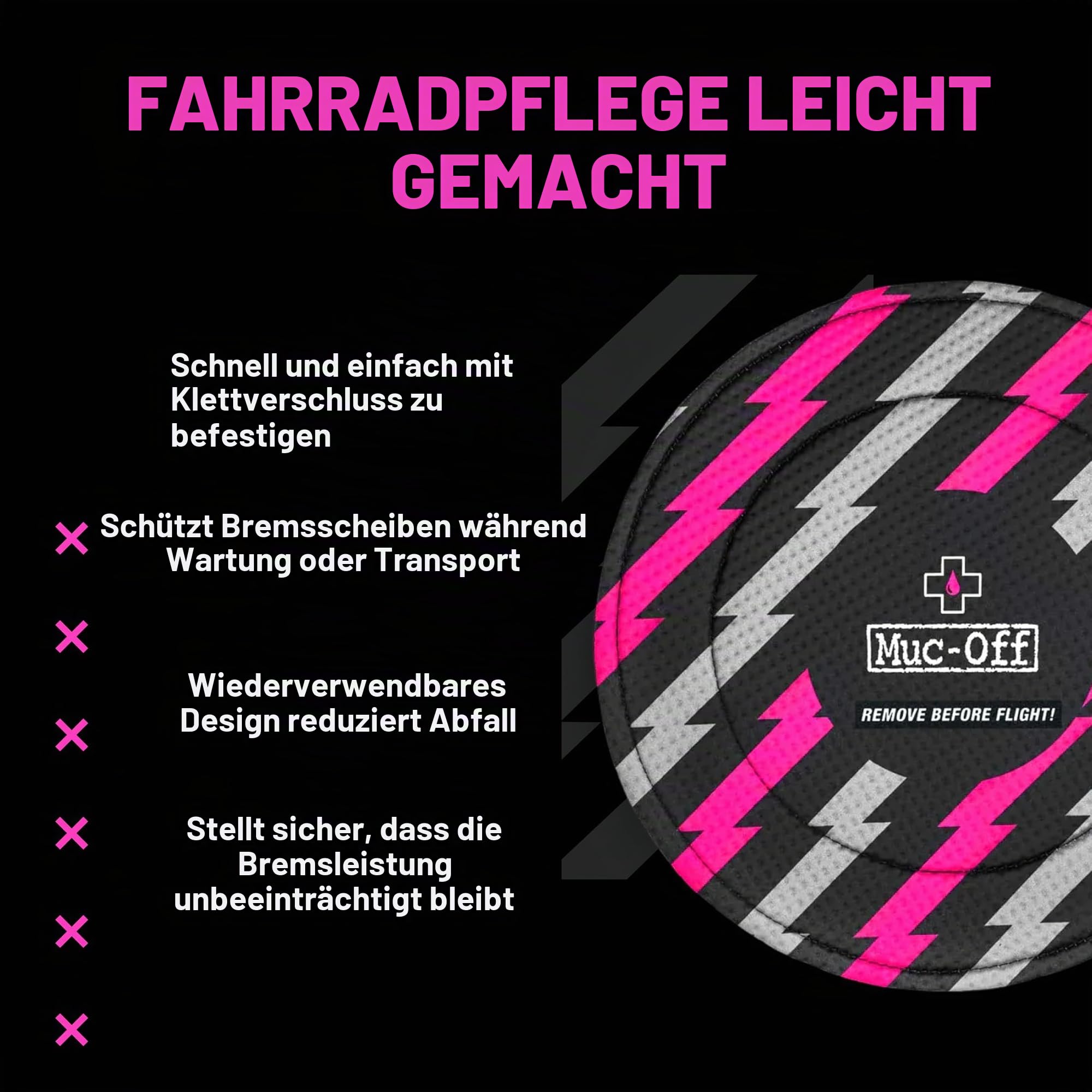 Muc-Off Bremsscheiben Schutz Bolt für Scheibenbremse Fahrrad, 2er Set – Waschbare Neopren-Hüllen für Scheibenbremsen – Schutz vor Übersprühen und Transportschäden – Idealer Zusatz für Fahrradpflege