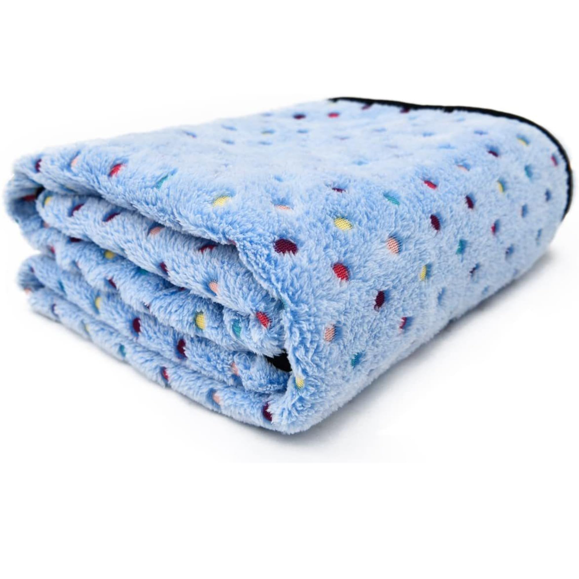 XXIUDEE 2 Pack Dog Blankets Pet Throws, Machine Washable Puppy Blankets, Flannel Sleeping Cats Mats, Sofa Bed Cover Protectors, Ideal for Small Medium Dogs & Cats (Blue,76 * 52cm)