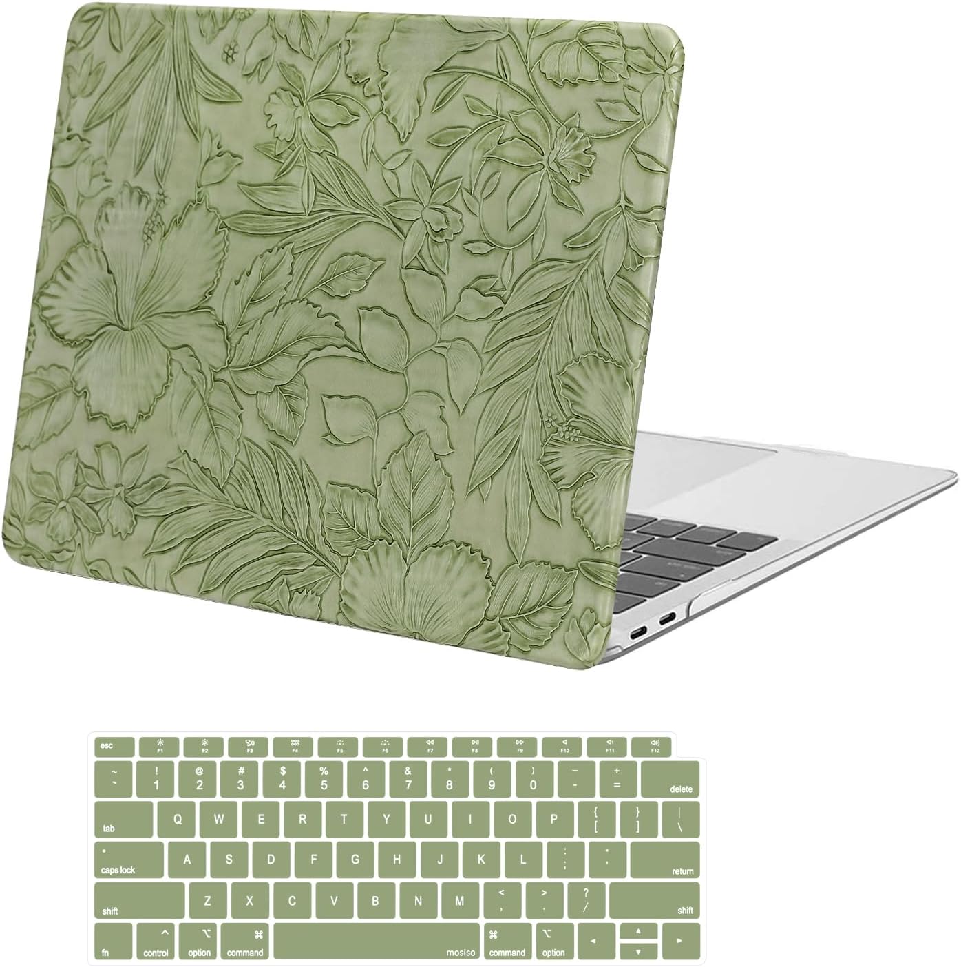 MOSISO Compatibel met MacBook Air 13 M1 A2337 A2179 A1932, harde beschermhoes compatibel met MacBook Air M1 13,3 inch 2021, 2020, 2019, 2018, Retina Touch ID, zwart