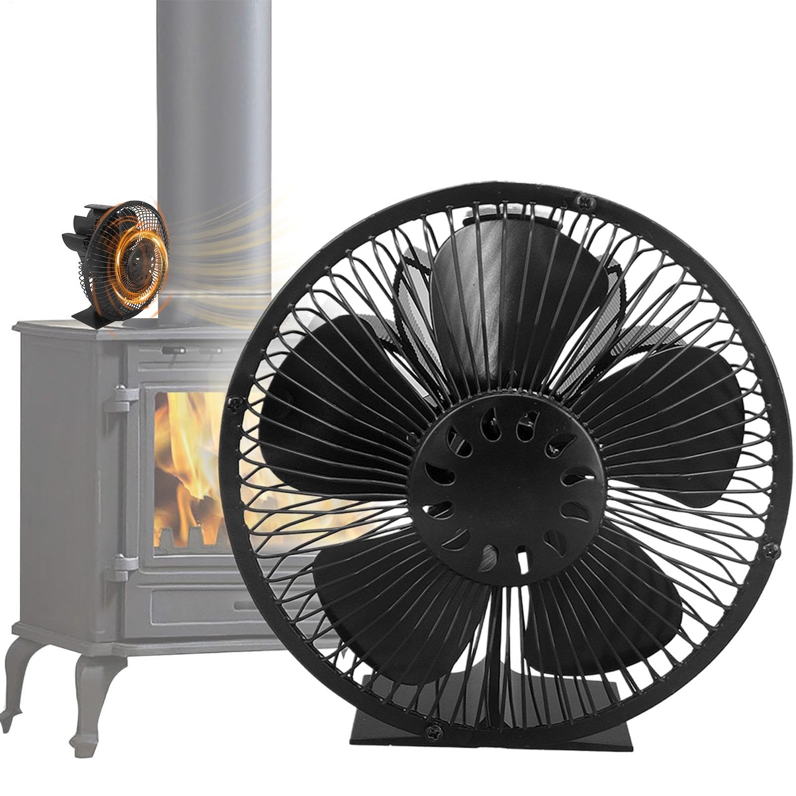 Ventilador De Chimenea Alimentado Por Calor Calor Accionado No Eléctrico