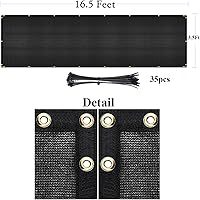 Vista 4 de DearHouse - Protector de pantalla para balcón, protección contra el sol para porche, para exteriores, patio, balcón para protegerse del sol