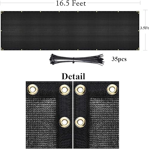 Miniatura 4 de DearHouse - Protector de pantalla para balcón, protección contra el sol para porche, para exteriores, patio, balcón para protegerse del sol,