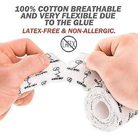 WARM BODY COLD MIND 1.85 Weightlifting Thumb Tape - Hook Grip Tape for Powerlifting, Cross Training, Gym Tape, Workout, Weight Lifting Tape, Athletic Finger Wrap (White 6 Rolls)