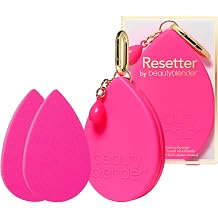 Beautyblender Resetter Set of 2 Reusable Makeup Blotting Sponges | Oil Absorbing Face Blotter for Oily Skin, Removes Shine Without Smudging Makeup | Washable Foam Blotters with Silicone Travel Case