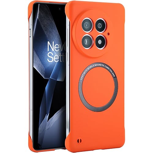 Phone Case for OnePlus 13 Case, [Compatible with Magsafe][Full Camera Protection],Upgraded Magnetic Ultra-Thin Slim Phone Cover, Shockproof Protective PC Case for Women and Men (Orange)