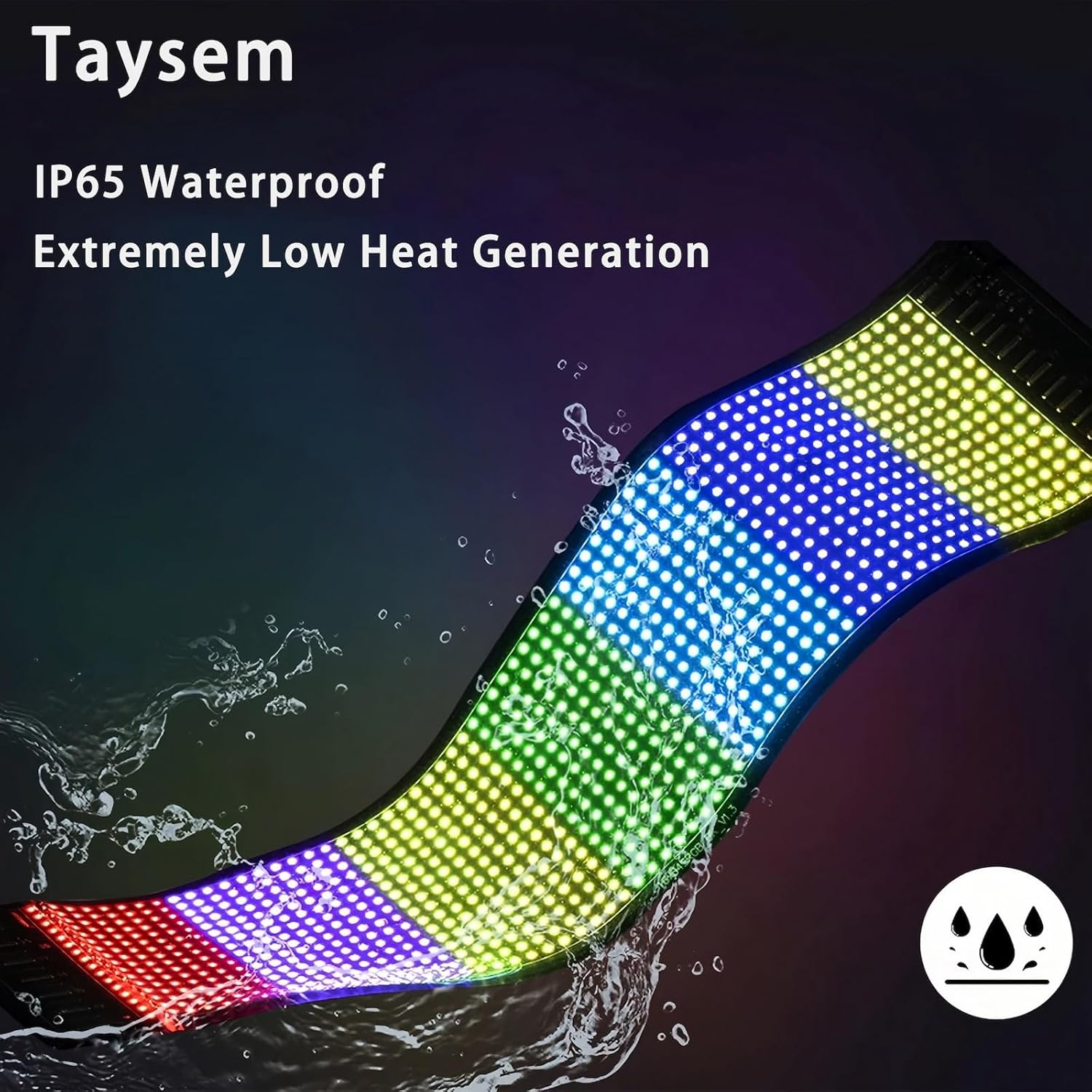 2PCS LED Eyes for Car Windshield - Custom Programmable Scrolling LED Sign for Car Truck, Animated Devil Eyes Light for Windshield Business (64 * 20)