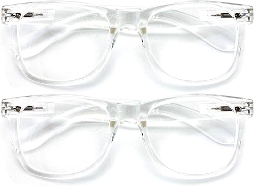 Miniatura 10 de V.W.E. 2 pares de anteojos de lectura XL grandes, lente transparente de ajuste amplio de gran tamaño, potencia de 1.00 a 6.00 lectores