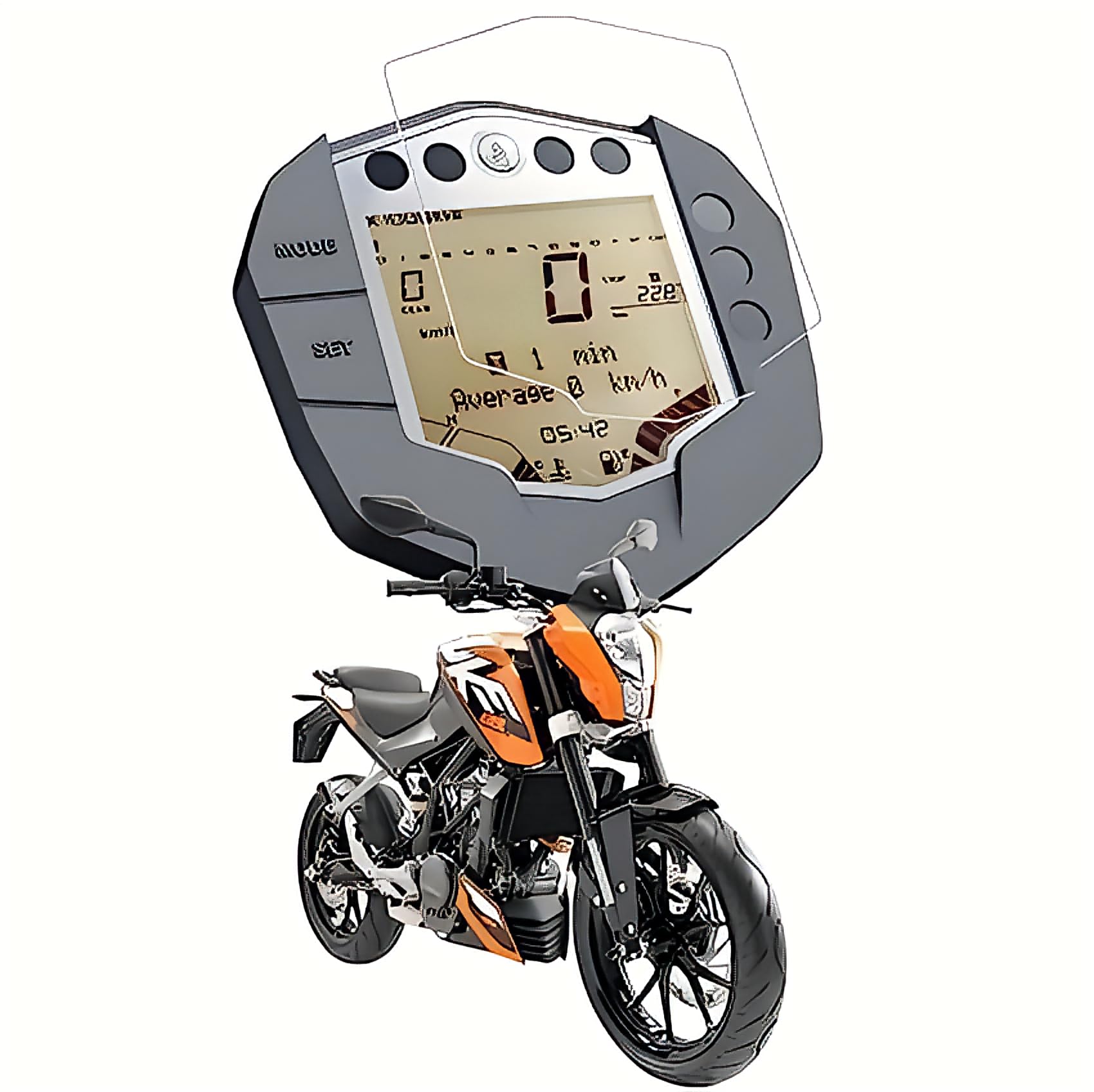 Compatible For KTM DUKE 125, 200, 250, 390 (2013-2016), RC 125 (2019-2020), RC 200 (2014-2020), RC 390 2014+ Screen Guard Protector Accessories Motorcycle Digital Console Speedometer- Clear-image-11
