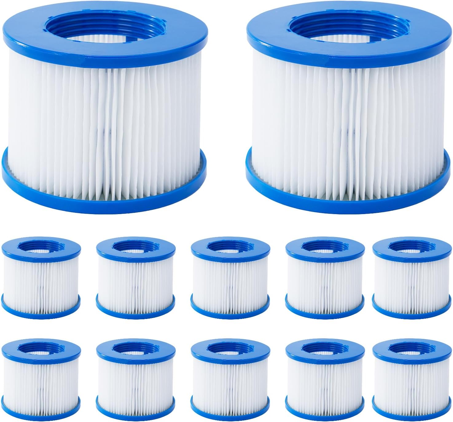 12 Pieces Hot Tub Filter Cartridge, Hot Tub Filter Replacement Elements for Inflatable Hottub Filters