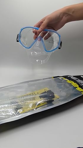 Cressi F-Dual + Supernova Dry Combo – Masque Mono-Objectif & Tuba Dry Snorkeling/Plongée, Champ Large & Anti-Entrée Eau