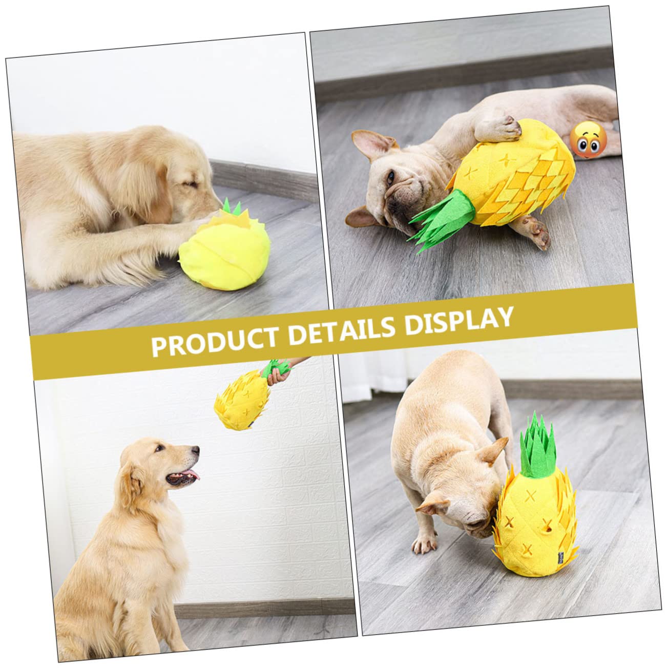 BESPORTBLE Jouet Éducatif Ananas pour Chiens Jouet De Reniflement pour Chiots Stimule Intelligence Et pour Friandises