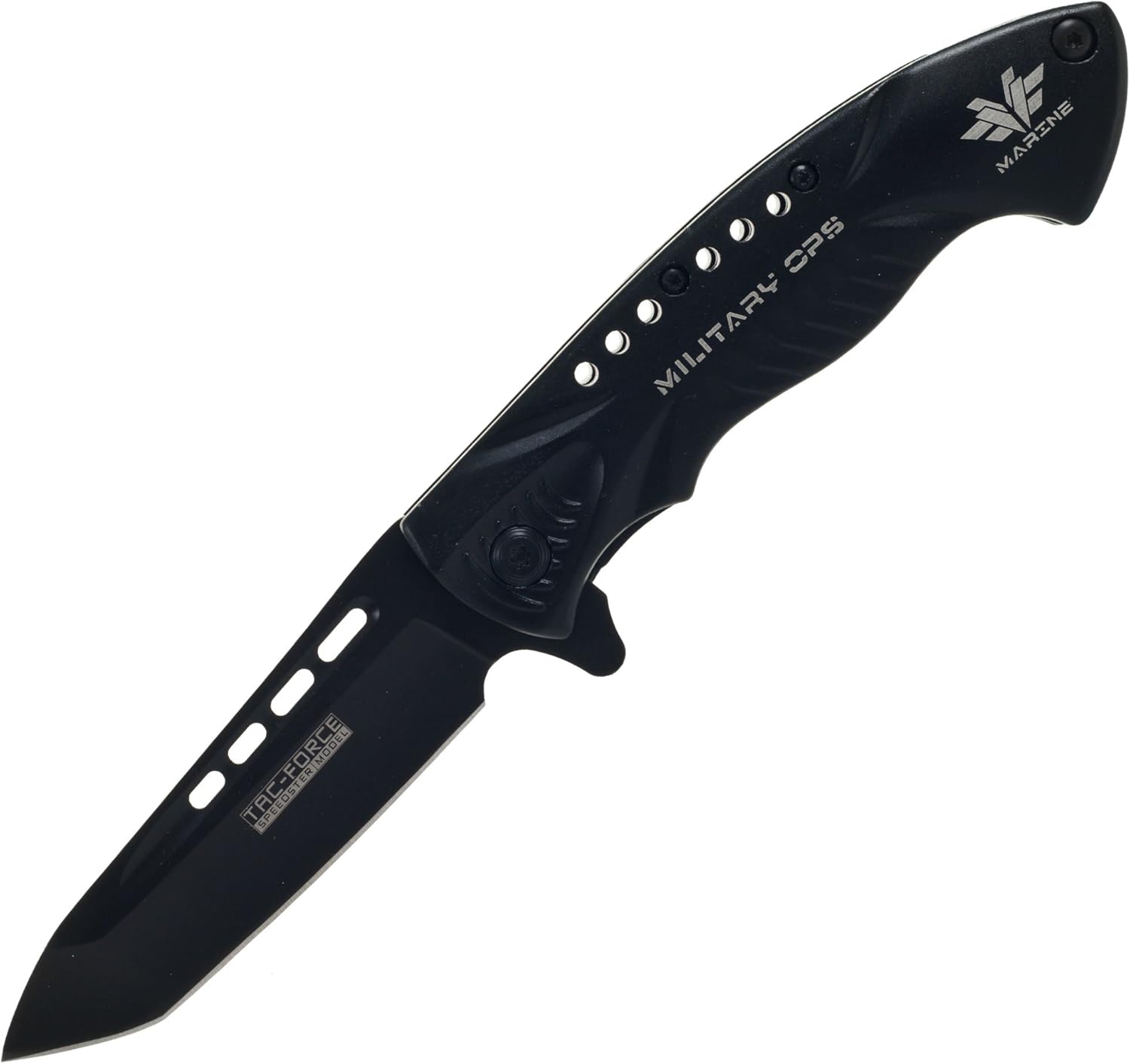 Whetstone Cutlery Military Ops Marine Folding Knife (Black) Tactical Folding