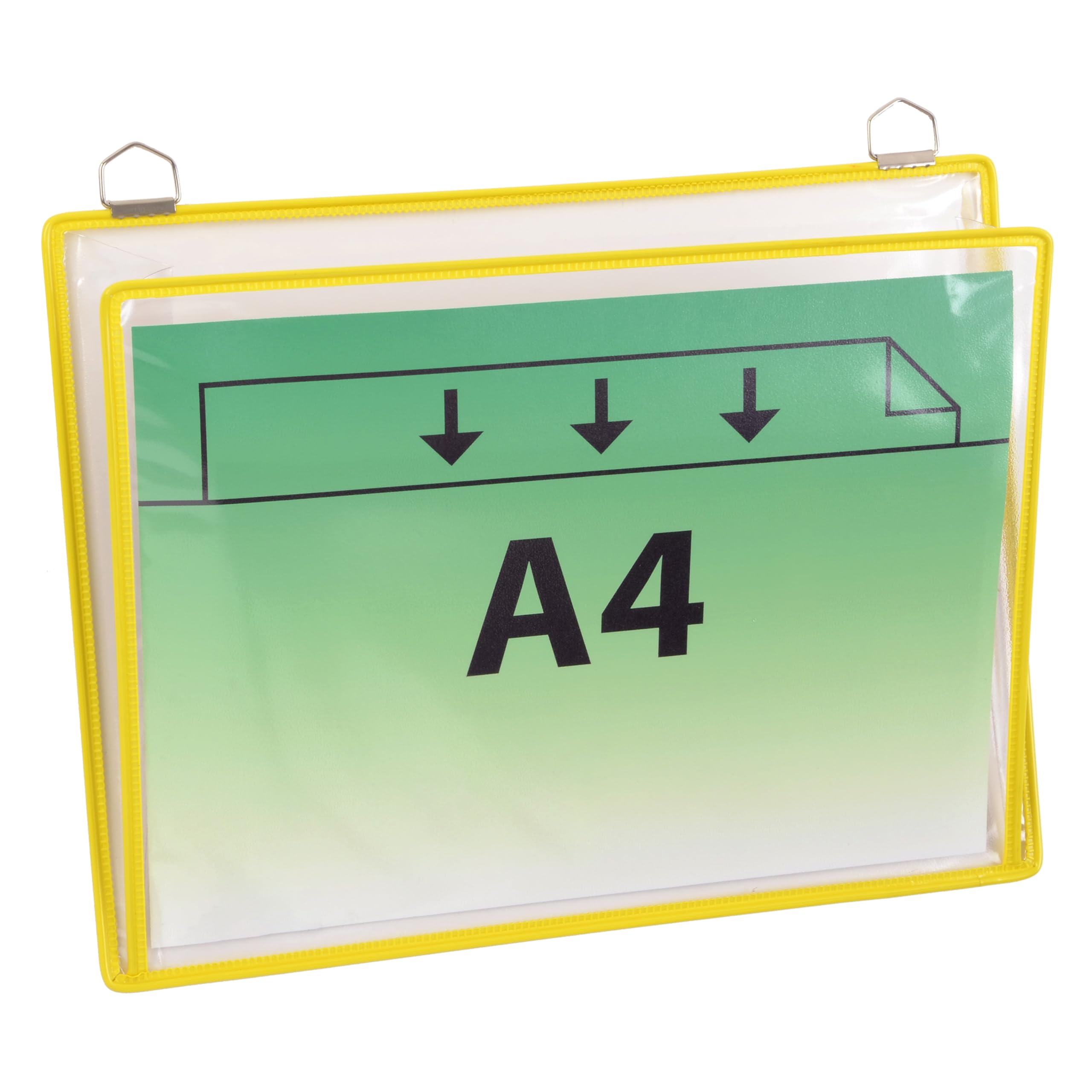 Djois, 340004 – Fundas Colgantes A4 con Fuelle, Amarillo, 5 uds