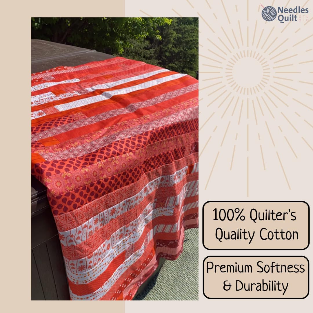 Jelly Roll Fabrics for Quilting Clearance 40 Strip 2.5" x 44" | Cotton Strips Bundles – Perfect Quilting Fabric for Sewing, Precut Quilt Projects, and DIY Crafts (Tuscan Sunset)