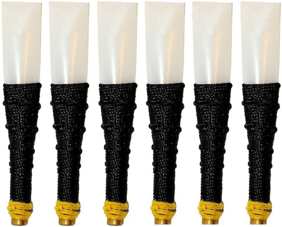 Practice Chanter Reeds 6 Pcs, Synthetic Plastic, Black for Scottish Great Highland Bagpipe