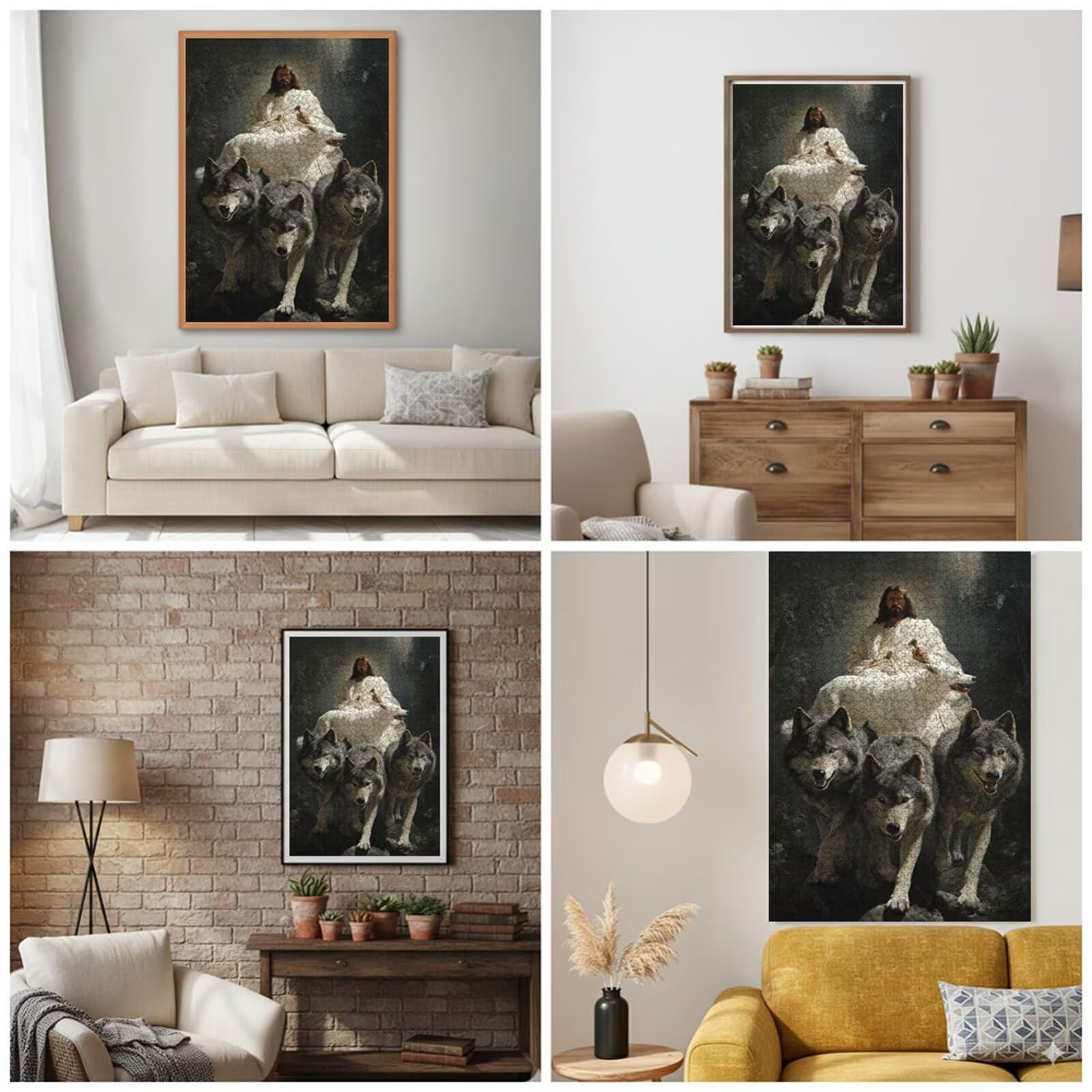 4000 Pezzi Puzzle Adulti - Animale & Uomo - Fabbricazione in Legno Robusto (Forma Classica) - Decorazione Murale con Poster - Prodotto Riservato ad Adulti e 14 Anni in Su (147x105cm) P3#1295
