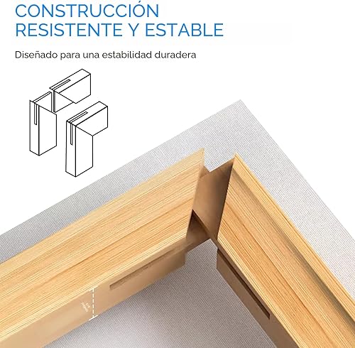 Miniatura 2 de Gotideal Lienzo para pintura, paquete de 14 unidades, lienzo de pintura estirado, lienzo de pintura en blanco para acrílico, óleo, suministros