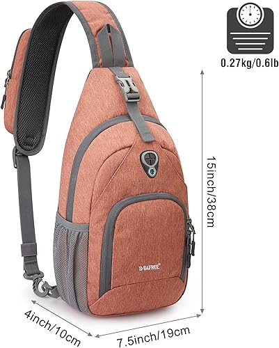 Miniatura 9 de G4Free Mochila cruzada con RFID para hombres y mujeres, para senderismo, al aire libre