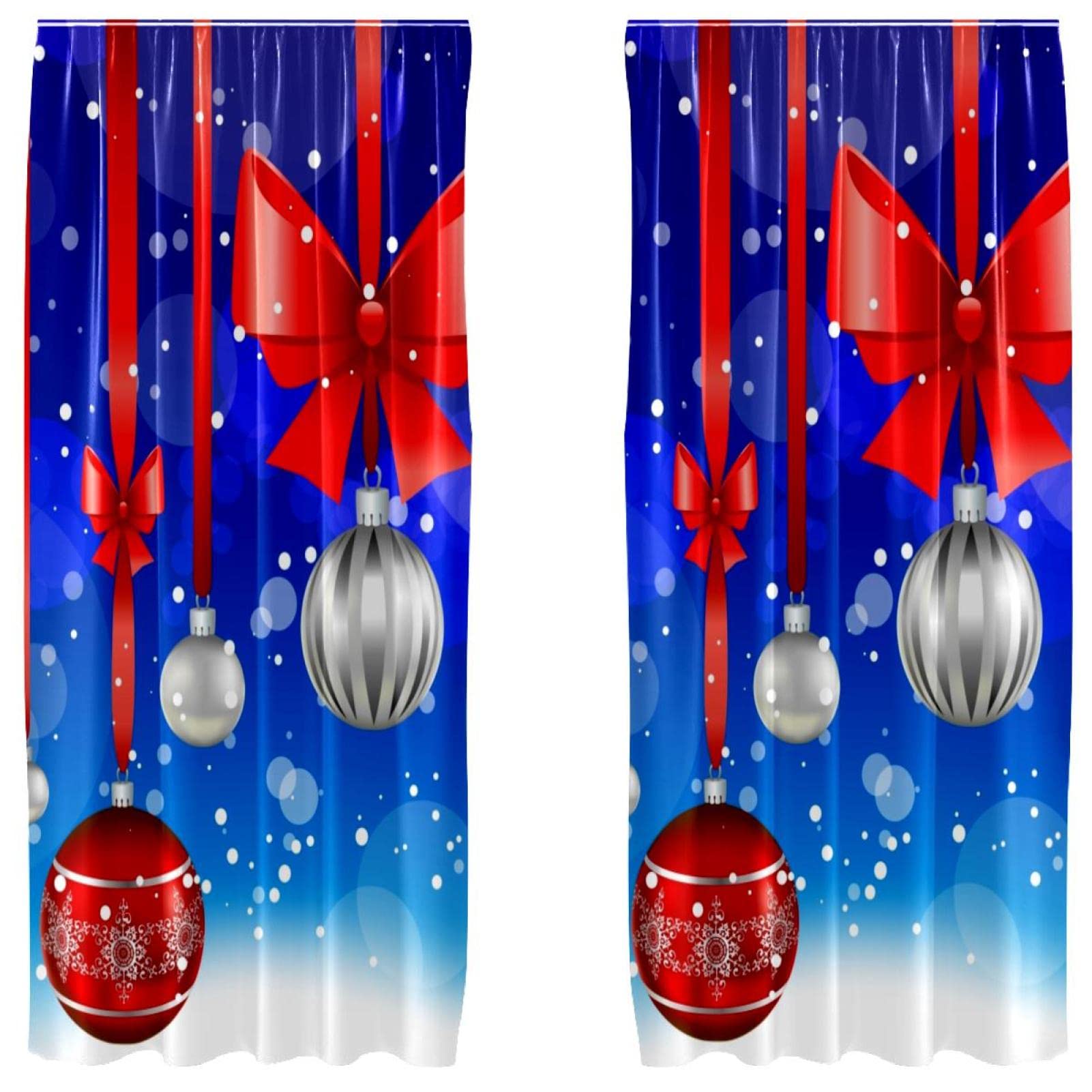 Rideaux occultants de Noël en microfibre lourde au tombé élégant