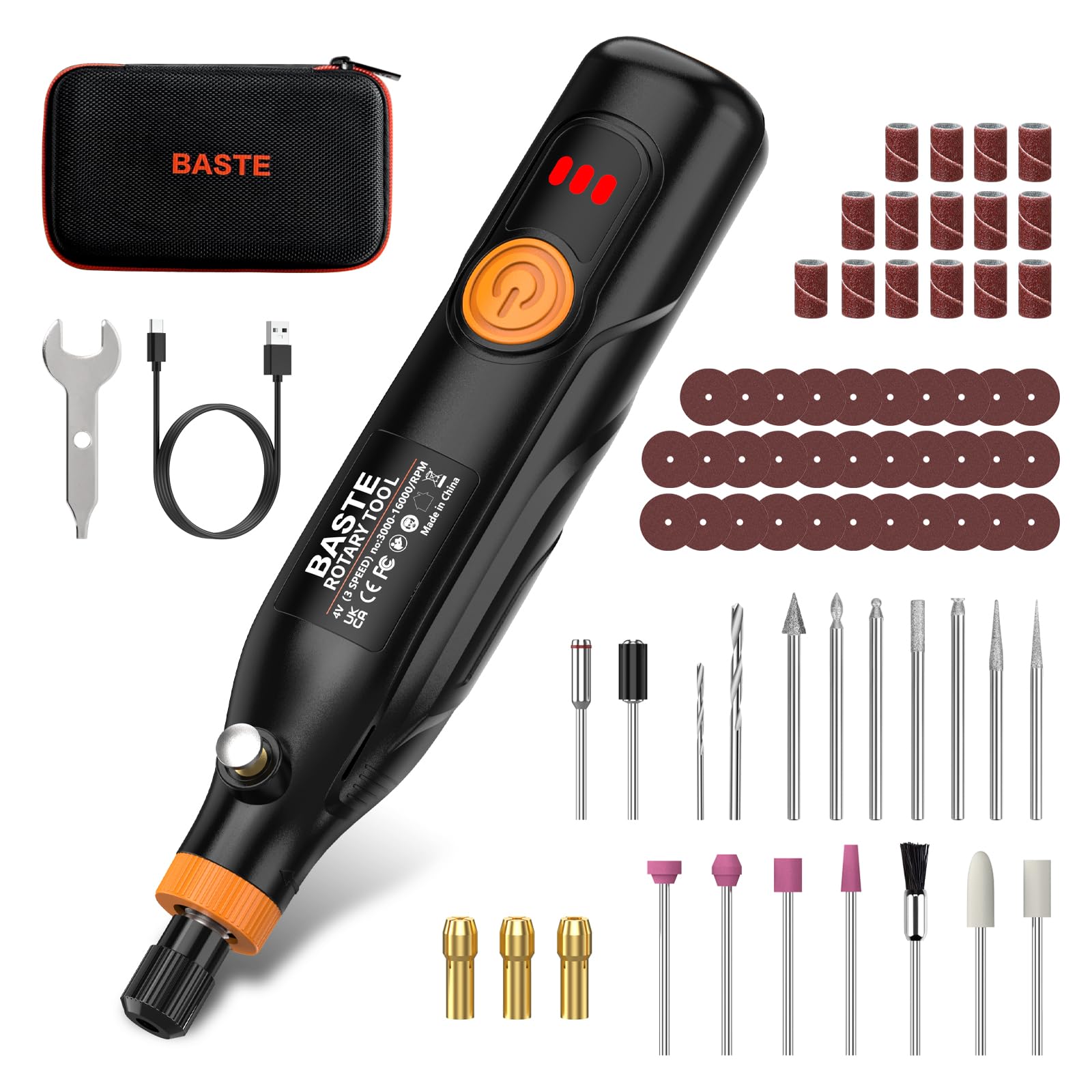 Mini Cordless Rotary Tool Kit, 3-Speed Engraving Tool with 70 Accessories