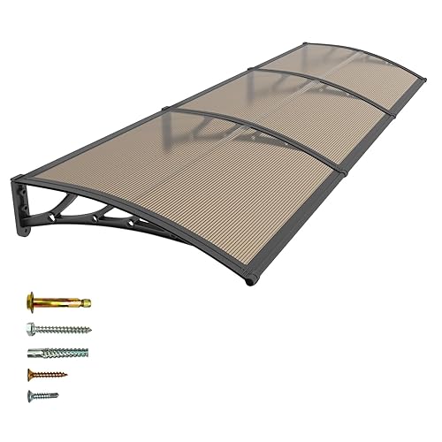 JYJNHOME 40x120 Inch Window Door Awning Exterior,Polycarbonate Outdoor Overhang Canopy