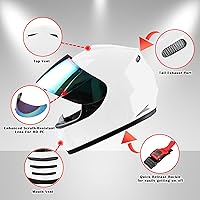 Vista 4 de WOW Casco integral para motocicleta, bicicleta urbana BMX MX para niños: HKYB15