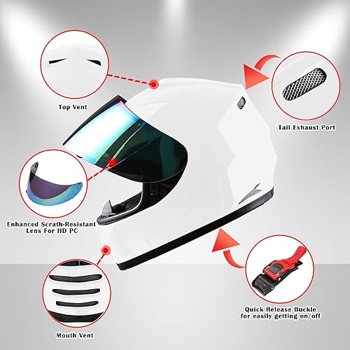 Miniatura 4 de WOW Casco integral para motocicleta, bicicleta urbana BMX MX para niños HKYB15