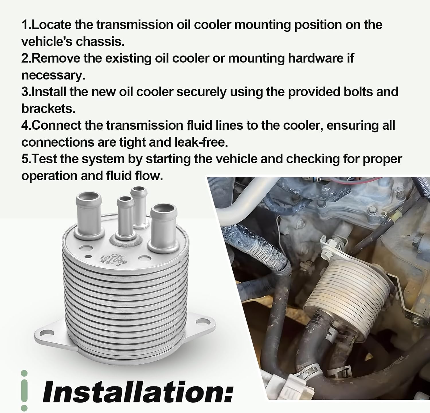Automatic Transmission Oil Cooler Compatible with 2014-2023 Subaru Forester Replace 31237AA100