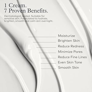 Onekind Night Moisturizer for Face, Hydrating Dream Cream for Wrinkles, Night Cream for Women Anti Aging with Squalane, Rosehip & Shea Butter for Dry & Sensitive Skin 1.7 oz