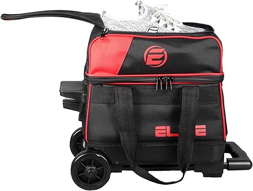 Miniatura 4 de Elite Bolsa básica de bolos con ruedas enrollables para zapatos de bolos hasta talla 10.5 de EE. UU. para hombre