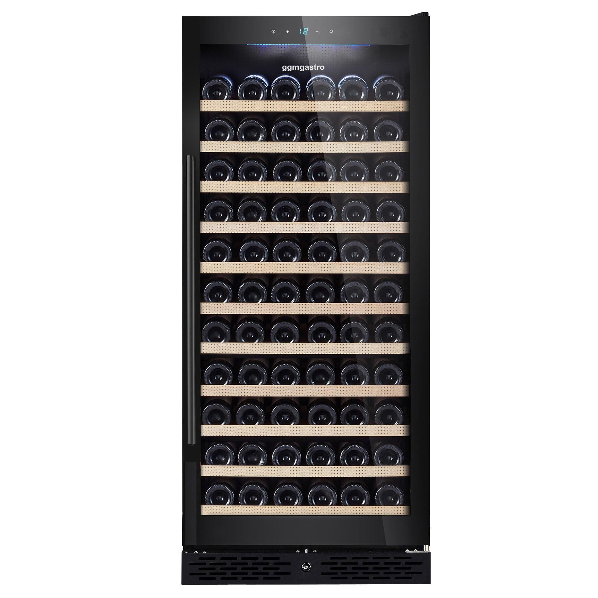 GGM Gastro Weinkühlschrank ECO 322L 127 Flaschen | Präzise Temperatursteuerung, abschließbare Tür, stimmungsvolle LED-Beleuchtung, ideal für die professionelle Weinlagerung