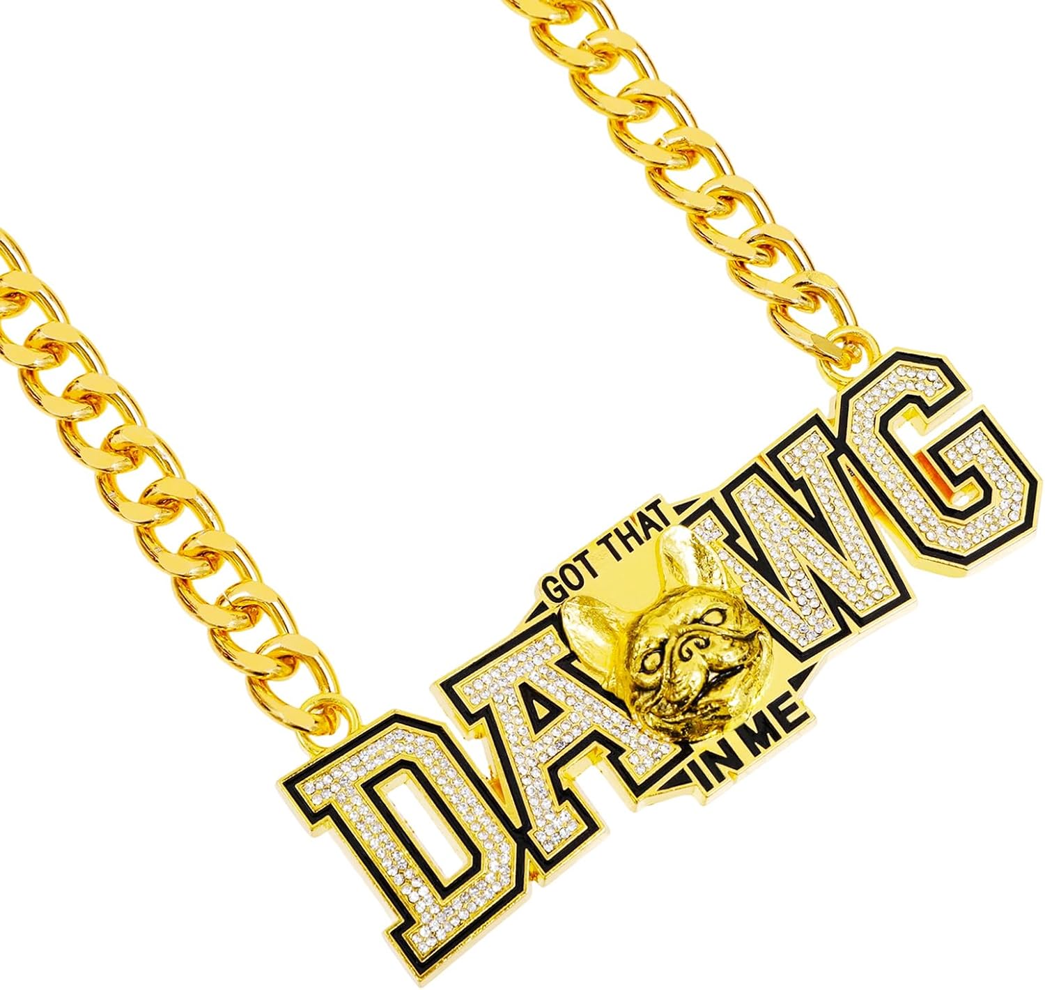'Got That Dawg In Me' Turnover Chain Necklace Award for Football MVP Necklace Sports Competitions Prize Gifts