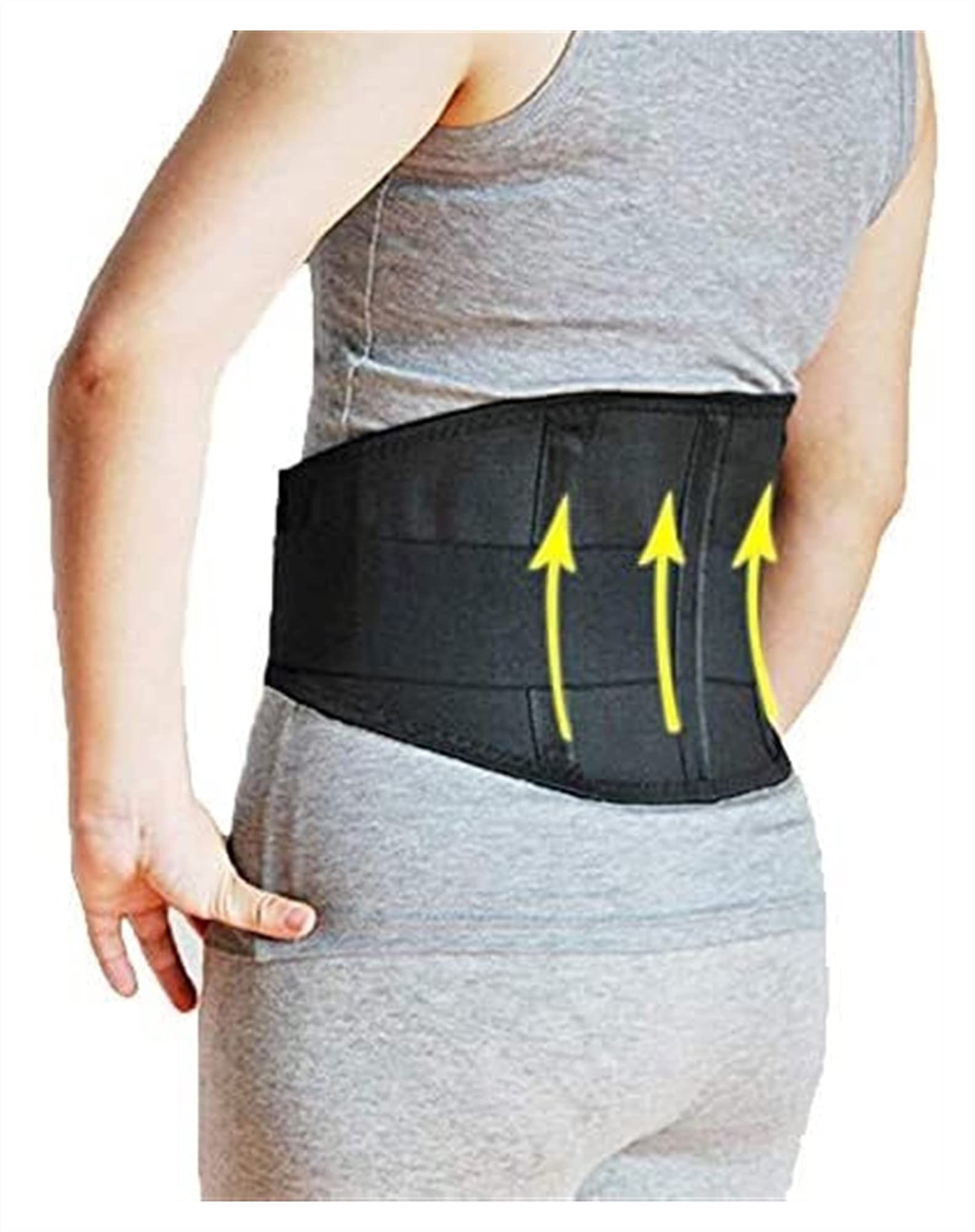 Correas de cinturón de Soporte Lumbar para Hombres y Mujeres, con 3 Cinturones de Soporte para la Espalda, adecuados para Todas Las Estaciones, cinturón térmico de protección Deportiva (Size : X