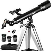 Vista 11 de Telescopio para Astronomía de Adultos, apertura de 70 mm y longitud focal de 400 mm, telescopio astronómico portátil para principiantes mayores de 8