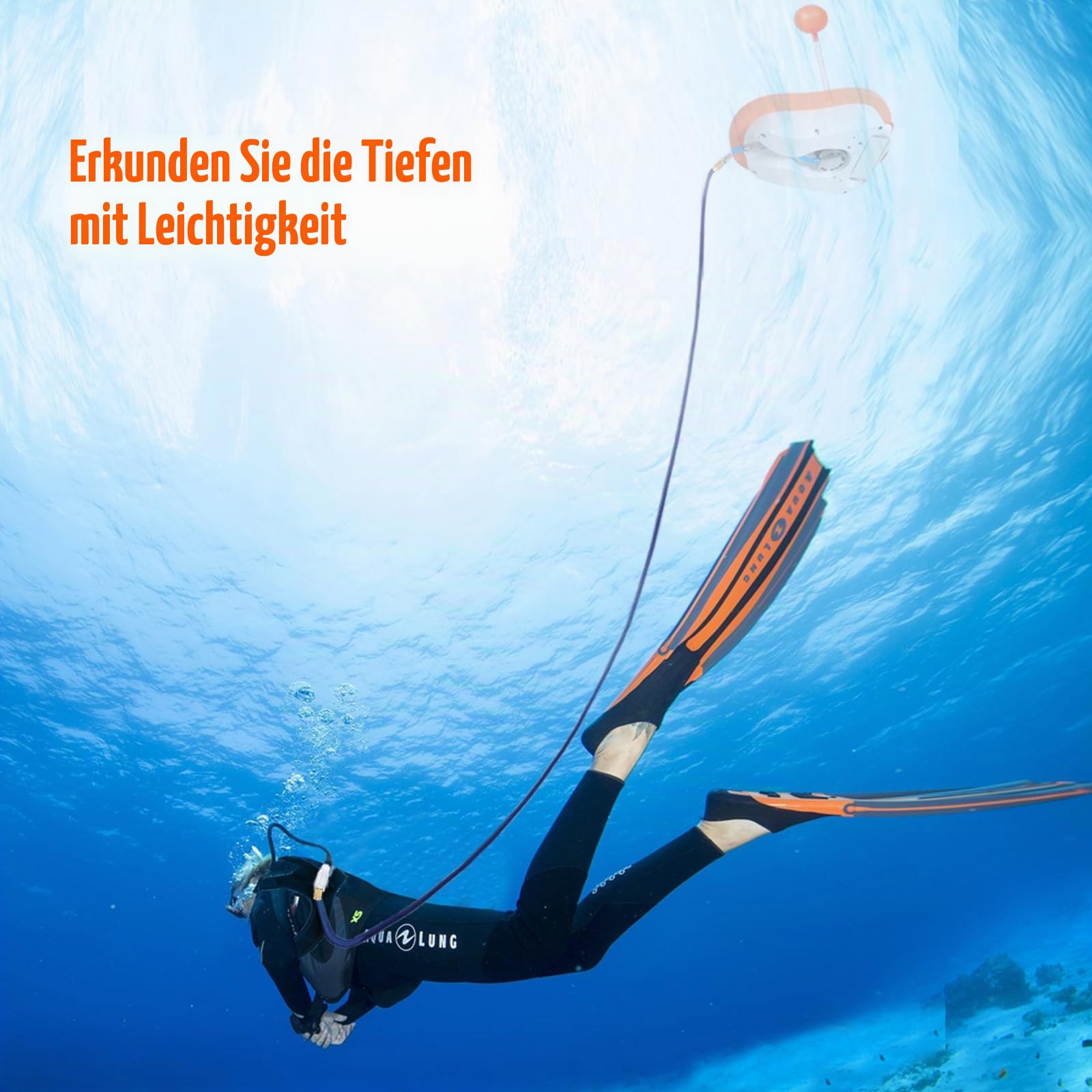 Akku-betriebenes Tauchsystem, Wiederaufladbarer Tauchventilator ohne Flasche mit Schlauch & Atemregler, Unterwasser-Atemgerät, Flaschenloses Tauchsystem mit 45 Min / 3,5 h / 5,5 h Laufzeit
