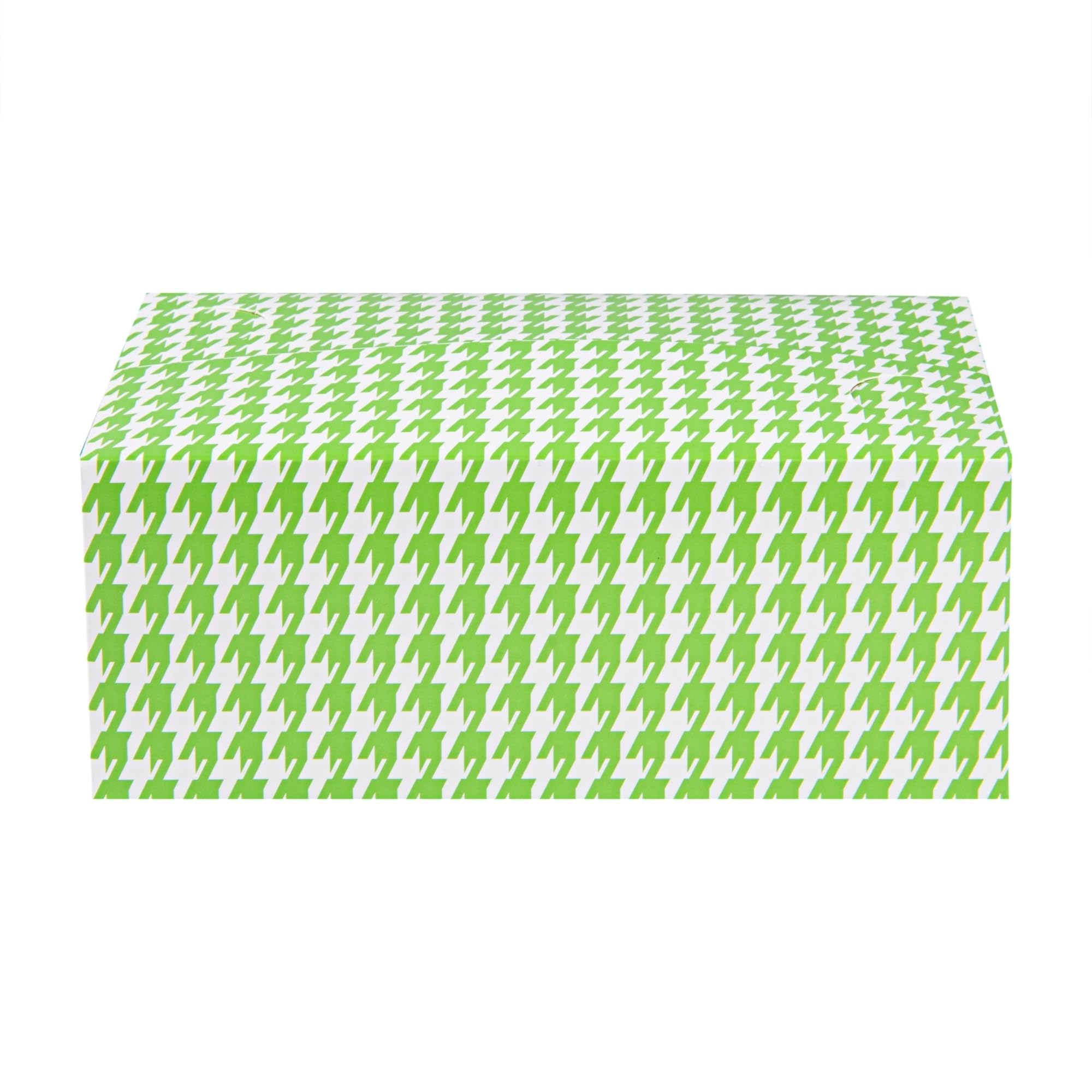 Restaurantware Take Out Lunch Box 400 Count 47 Ounce Paper Fast Top Box Greaseproof Food Box Durable Spill-Resistant Container Green Houndstooth Design