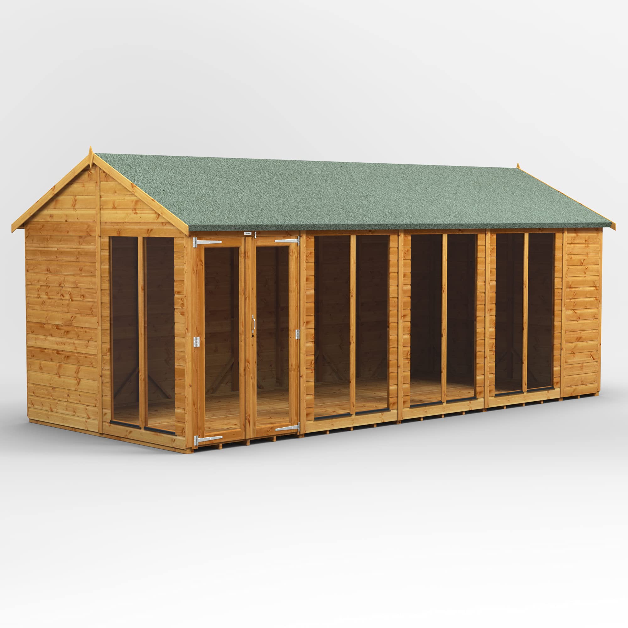 Powersheds High Grade Premium Apex Summer House Wooden Shed with Security Features, PVC Window Sills, Door & Window Flexibility, made from Extra Thick Timber - 4