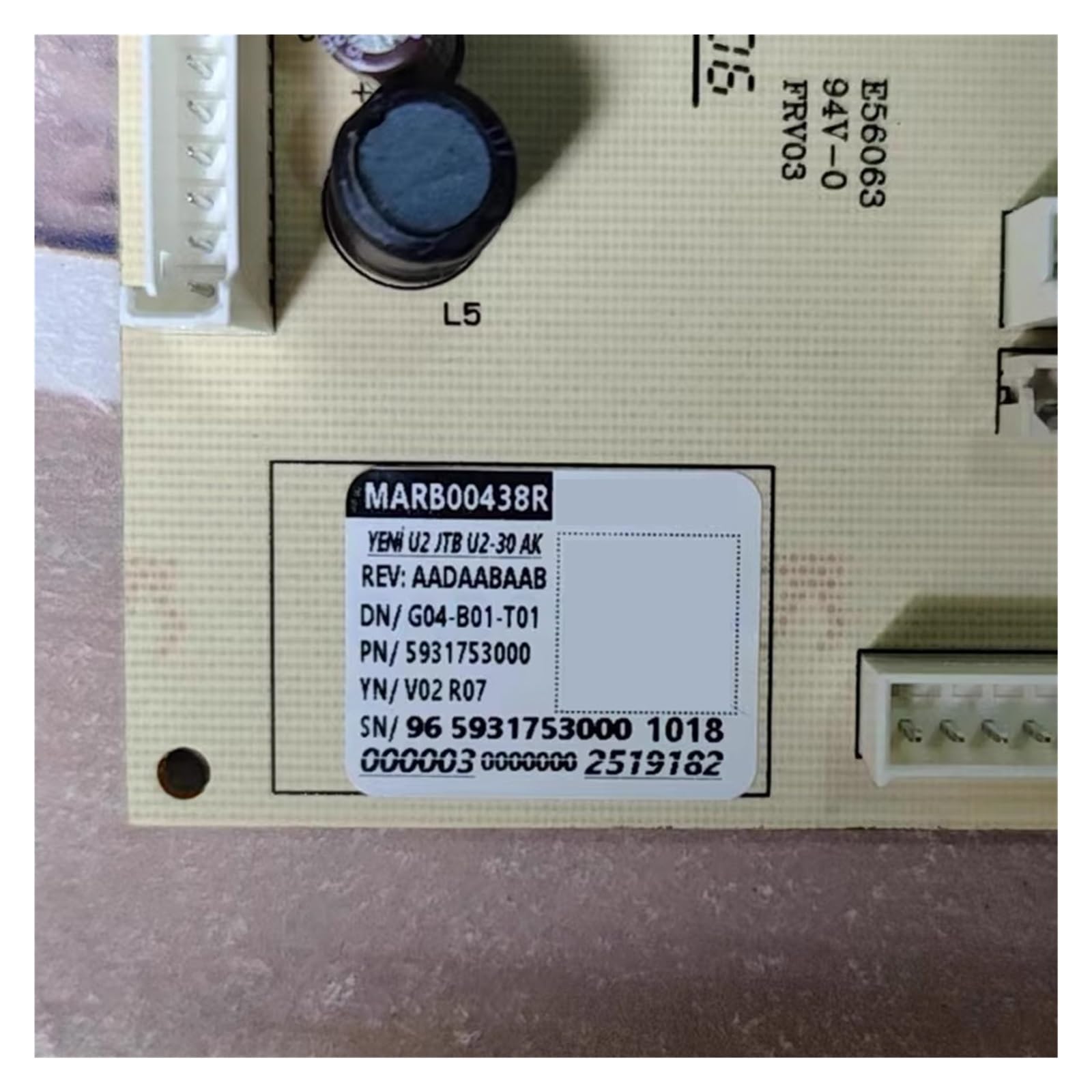 Refrigerator Motherboard 9659317530001018 PCB Board 5931753000, Compatible for Beko, Refrigerator Inverter Board