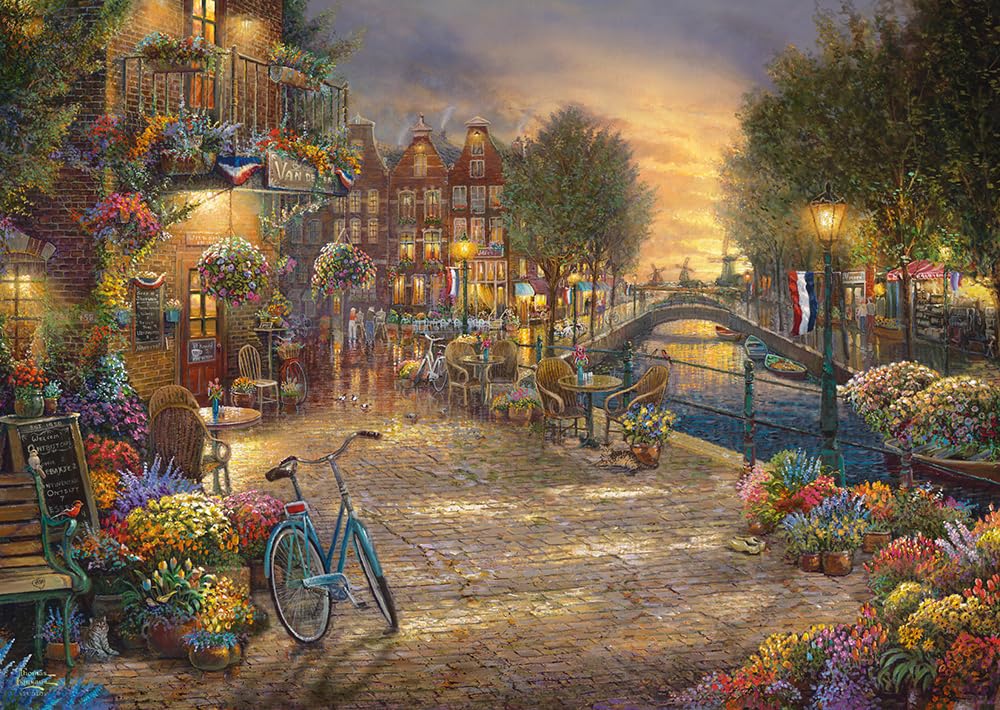 Spiele 59917 Thomas Kinkade Amsterdam Jigsaw Puzzle 1000 Piece