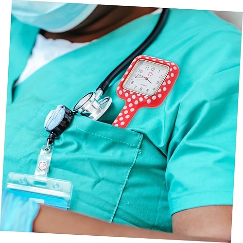 Miniatura 3 de IMIKEYA Relojes cuadrados con insignia de enfermera para mujer, collares de moda para mujer, reloj colgante para enfermera, reloj de enfermera,