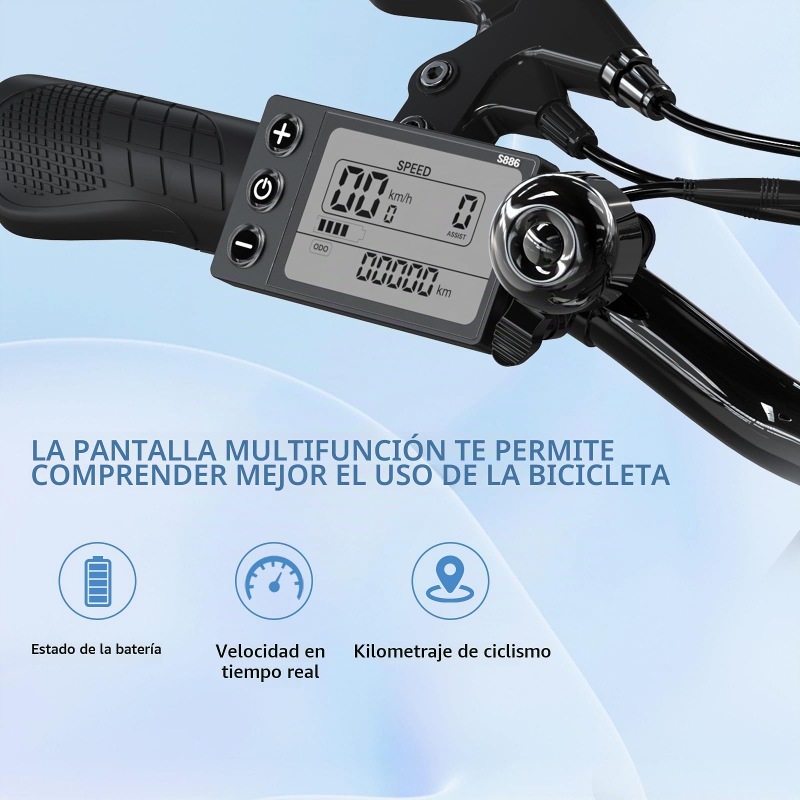 COLORWAY Bicicleta Eléctrica 26” para Adultos, Motor 250W, 7 Velocidades, Suspensión Delantera, Doble Freno de Disco, E-Bike Urbana y de Montaña, Alta Autonomía, Carga Máx. 120 kg