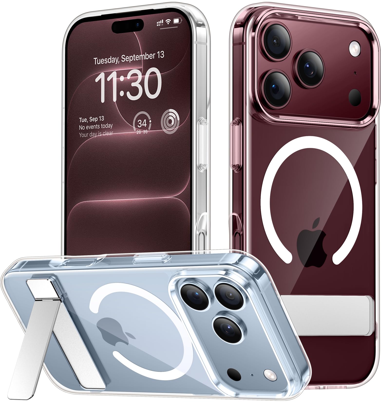 SPIDERCASE for iPhone 17 Pro Case, Magnetic, Clear