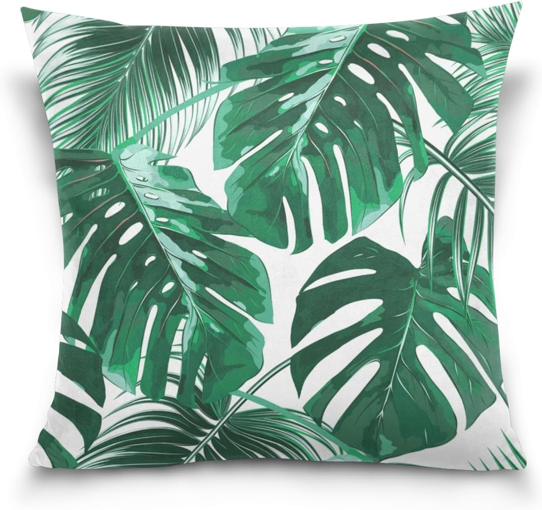 green leaf pillow